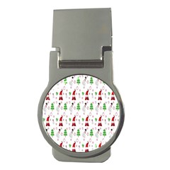 Santa Claus Snowman Christmas Money Clips (round)  by artworkshop