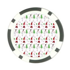 Santa Claus Snowman Christmas Poker Chip Card Guard