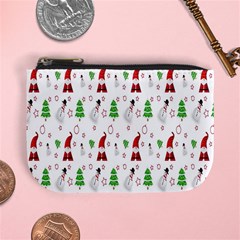 Santa Claus Snowman Christmas Mini Coin Purse by artworkshop