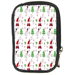 Santa Claus Snowman Christmas Compact Camera Leather Case by artworkshop