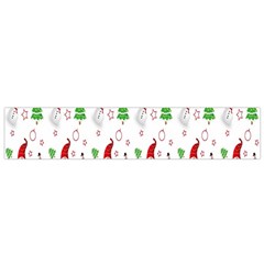 Santa Claus Snowman Christmas Small Flano Scarf by artworkshop