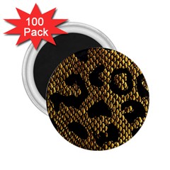 Metallic Snake Skin Pattern 2 25  Magnets (100 Pack)  by BangZart