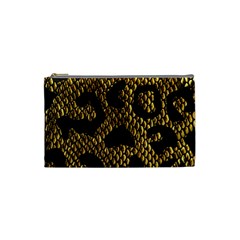 Metallic Snake Skin Pattern Cosmetic Bag (small)