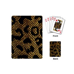 Metallic Snake Skin Pattern Playing Cards Single Design (mini)