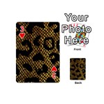 Metallic Snake Skin Pattern Playing Cards 54 Designs (Mini) Front - Heart3