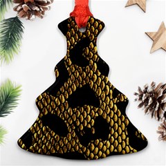 Metallic Snake Skin Pattern Ornament (christmas Tree) 