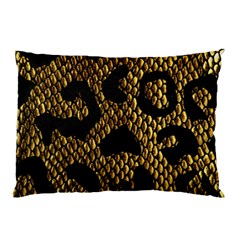 Metallic Snake Skin Pattern Pillow Case (two Sides) by BangZart