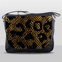 Metallic Snake Skin Pattern Messenger Bag by BangZart