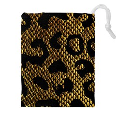 Metallic Snake Skin Pattern Drawstring Pouch (5xl) by BangZart