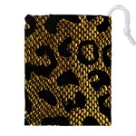 Metallic Snake Skin Pattern Drawstring Pouch (5XL) Front