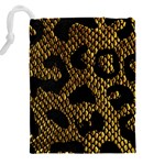 Metallic Snake Skin Pattern Drawstring Pouch (5XL) Back