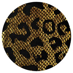 Metallic Snake Skin Pattern Round Trivet by BangZart