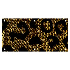 Metallic Snake Skin Pattern Banner And Sign 6  X 3  by BangZart