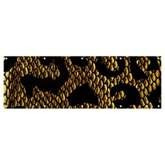 Metallic Snake Skin Pattern Banner And Sign 12  X 4  by BangZart