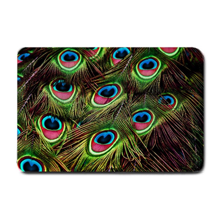 Peacock Feathers Color Plumage Small Doormat 