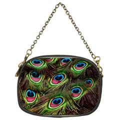 Peacock Feathers Color Plumage Chain Purse (one Side) by Celenk