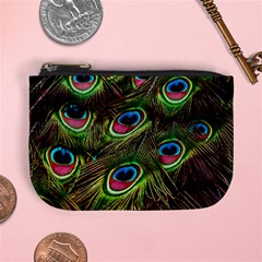 Peacock Feathers Color Plumage Mini Coin Purse by Celenk