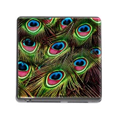 Peacock Feathers Color Plumage Memory Card Reader (square 5 Slot) by Celenk