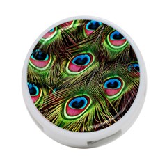 Peacock Feathers Color Plumage 4-port Usb Hub (two Sides) by Celenk