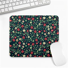 Flowering Branches Seamless Pattern Large Mousepads by Zezheshop