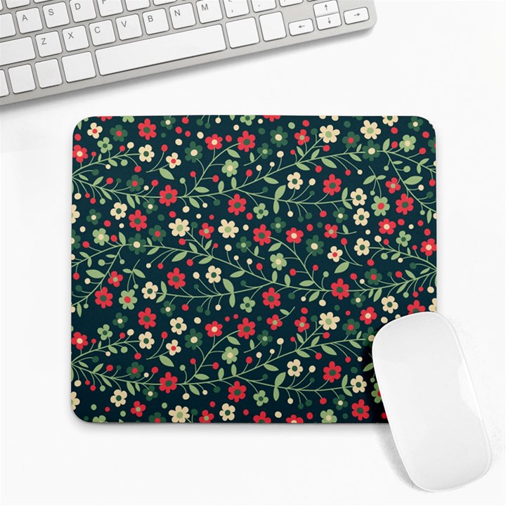 Flowering Branches Seamless Pattern Large Mousepads