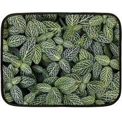 Leaves Foliage Botany Plant Fleece Blanket (mini) by Ravend