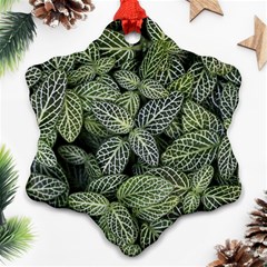 Leaves Foliage Botany Plant Snowflake Ornament (two Sides) by Ravend