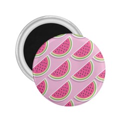 Pink Melon Wayermelon Pattern Food Fruit Melon 2 25  Magnets by Ravend