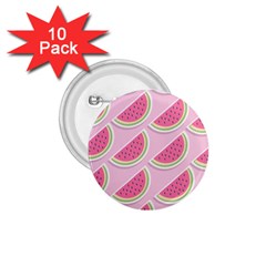 Pink Melon Wayermelon Pattern Food Fruit Melon 1 75  Buttons (10 Pack) by Ravend