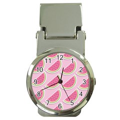 Pink Melon Wayermelon Pattern Food Fruit Melon Money Clip Watches by Ravend