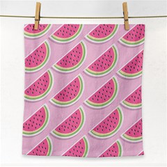 Pink Melon Wayermelon Pattern Food Fruit Melon Face Towel by Ravend