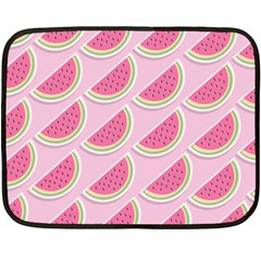 Pink Melon Wayermelon Pattern Food Fruit Melon Fleece Blanket (mini) by Ravend