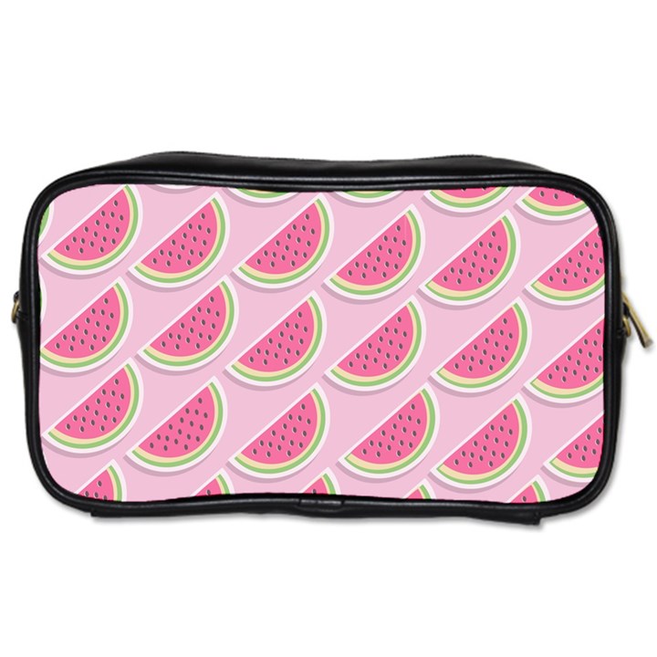 Pink Melon Wayermelon Pattern Food Fruit Melon Toiletries Bag (One Side)