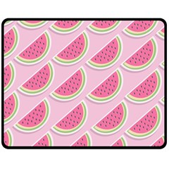 Pink Melon Wayermelon Pattern Food Fruit Melon Fleece Blanket (medium)  by Ravend