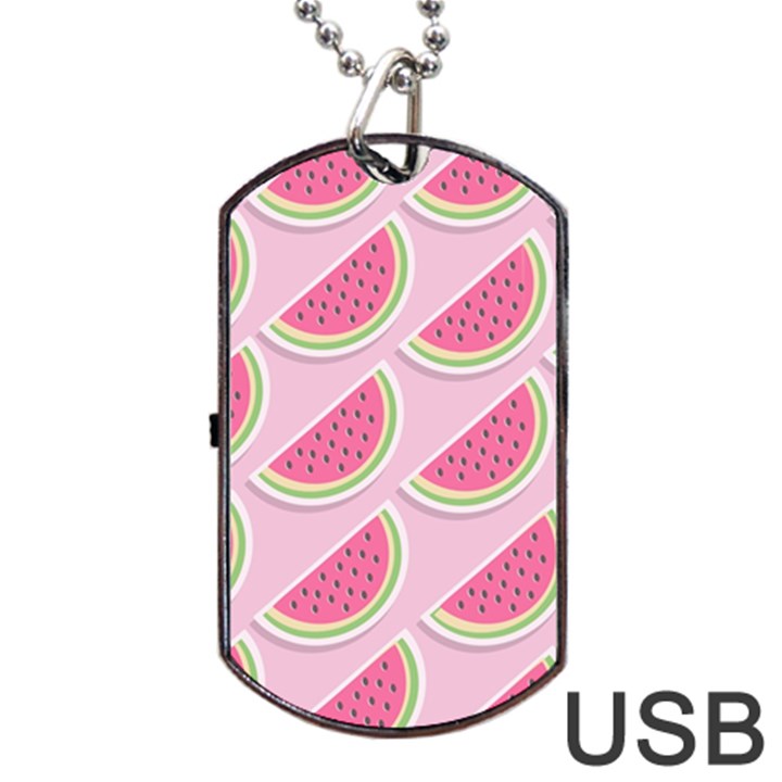 Pink Melon Wayermelon Pattern Food Fruit Melon Dog Tag USB Flash (Two Sides)