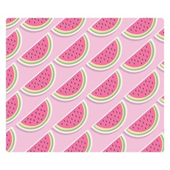 Pink Melon Wayermelon Pattern Food Fruit Melon Double Sided Flano Blanket (small)  by Ravend