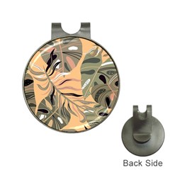 Leaves Monstera Picture Print Pattern Hat Clips With Golf Markers by Ravend