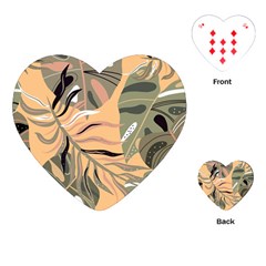 Leaves Monstera Picture Print Pattern Playing Cards Single Design (heart) by Ravend