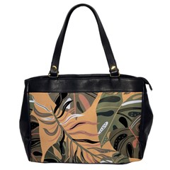 Leaves Monstera Picture Print Pattern Oversize Office Handbag