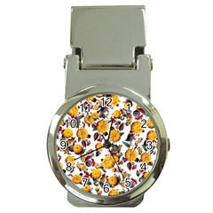 Pumpkin Fruit Flower Pattern Money Clip Watches by Ravend