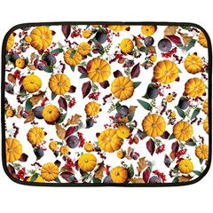 Pumpkin Fruit Flower Pattern Double Sided Fleece Blanket (mini)  by Ravend