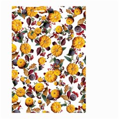 Pumpkin Fruit Flower Pattern Small Garden Flag (two Sides) by Ravend