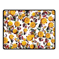 Pumpkin Fruit Flower Pattern Double Sided Fleece Blanket (small)  by Ravend