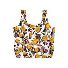 Pumpkin Fruit Flower Pattern Full Print Recycle Bag (s) by Ravend