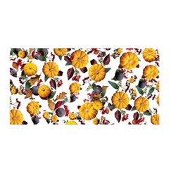 Pumpkin Fruit Flower Pattern Satin Wrap 35  X 70  by Ravend