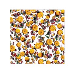 Pumpkin Fruit Flower Pattern Square Satin Scarf (30  X 30 ) by Ravend