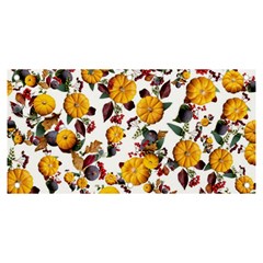 Pumpkin Fruit Flower Pattern Banner And Sign 6  X 3  by Ravend