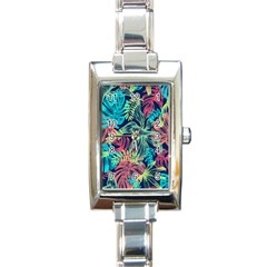 Sheets Tropical Picture Plant Pattern Rectangle Italian Charm Watch by Ravend