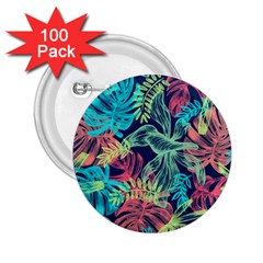 Sheets Tropical Picture Plant Pattern 2 25  Buttons (100 Pack)  by Ravend