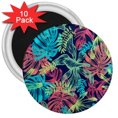 Sheets Tropical Picture Plant Pattern 3  Magnets (10 Pack)  by Ravend